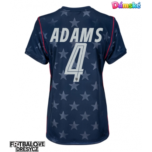 Spojené státy Tyler Adams #4 Dámské Venkovní Dres MS 2026 Krátký Rukáv Spojené státy Tyler Adams #4 Dámské Venkovní Dres MS 2026 Krátký Rukáv